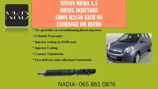 Nissan Micra 1.5 Diesel Injectors For Sale Or To Recon