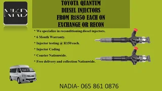 Toyota Quantum Diesel Injectors For Sale On Exchange Or To Recon