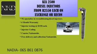 Kia 2500 Diesel Injectors For Sale Or To Recon