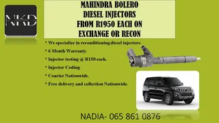 Mahindra Bolero Diesel Injectors For Sale On Exchange Or To Recon With Warranty