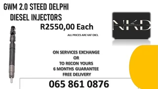 Gwm 2.0 Steed Diesel Injectors For Sale On Exchange Or To Recon With Warranty