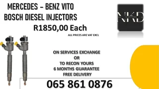 Mercedes Benz Vito Diesel Injectors For Sale Or To Recon The Same Day