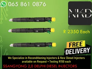 Ssangyong 2.0 Diesel Inejectors For Sale Or To Recon The Same Day