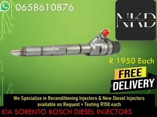 Kia Sorento Diesel Injectors For Sale Or To Recon The Same Day