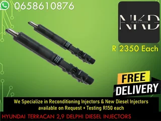 Hyundai Terrican 2.9 Diesel Injectors For Sale Or To Recon The Same Day