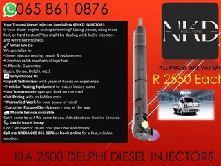 Kia 2500 Diesel Injectors For Sale Or To Recon