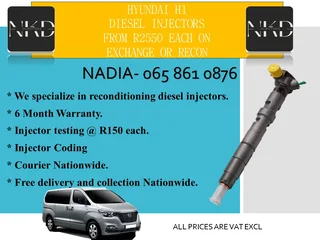 Hyundai H1 Diesel Injectors For Sale Or To  Recon