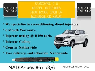 Ssangyong 2.0 Diesel Injectors For Sale On Exchange With 6 Months Warranty