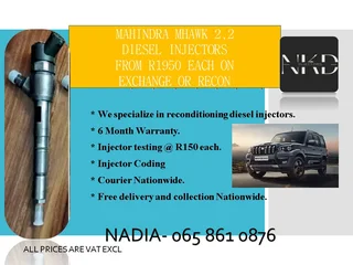 Mahindra Mhawk 2.2 Diesel Injectors For Sale On Exchange Or To Recon With Warranty