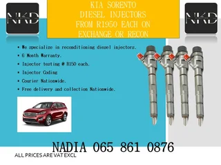 Kia Sorento Diesel Injectors For Sale Or To Recon