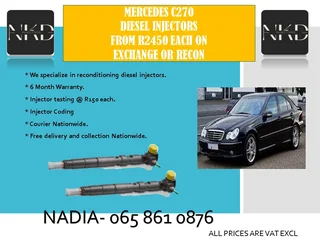 Mercedes C270 Diesel Injectors For Sale On Exchange Or To Recon With Warranty