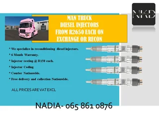 Man Truck Diesel Injectors For Sale Or To Recon
