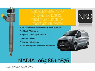 Mercedes Benz Vito Diesel Injectors For Sale Or To Recon