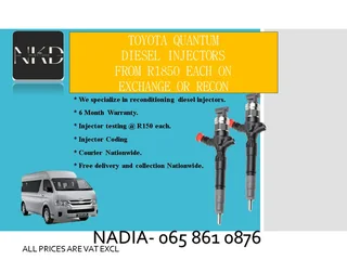 Toyota Quantum Diesel Injectors For Sale On Exchange Or To Recon