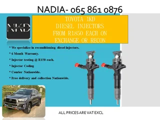 Toyota 1kd Diesel Injectors For Sale Or To Recon