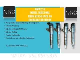 Gwm 2.8 Diesel Injectors For Sale On Exchange Or To Recon