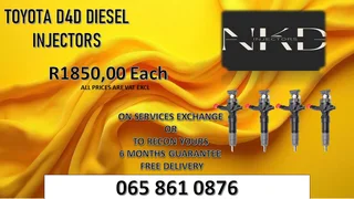 Toyota D4d Diesel Injectors For Sale Or To Recon The Same Day