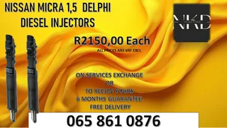 Nissan Micra 1.5 Diesel Injectors For Sale Or To Recon The Same Day