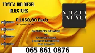 Toyota 1kd Diesel Injectors For Sale Or To Recon The Same Day