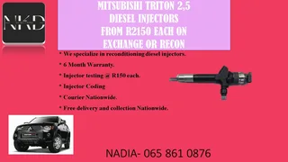 Mitsubishi Triton 2.5 Diesel Injectors For Sale On Exchange Or Torecon With Warranty