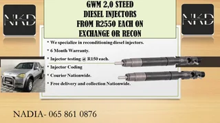 Gwm 2.0 Steed Diesel Injectors For Sale On Exchange Or To Recon With Warranty