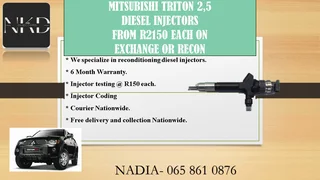 Mitsubishi Triton 2.5 Diesel Injectors For Sale On Exchange Or To Recon With Waranty
