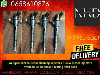Mahindra Mhawk 2.2 Diesel Injectors For Sale On Exchange Or To Recon With Warranty