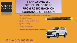 Ssangyong 2.0 Diesel Injectors For Sale Or The Same Day Recon