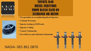 Toyota D4d Diesel Injectors For Sale Or The Same Day Recon