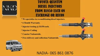 Toyota Quantum Diesel Injectors For Sale Or The Same Day Recon