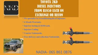 Toyota 2kd Diesel Injectors For Sale Or The Same Day Recon