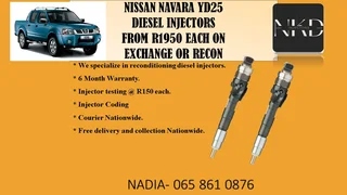 Nissan Navara Yd25 Diesel Injectors For Sale Or The Same Day Recon