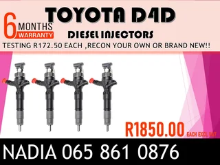 Toyota D4d Diesel Injectors For Sale Or The Same Day Recon
