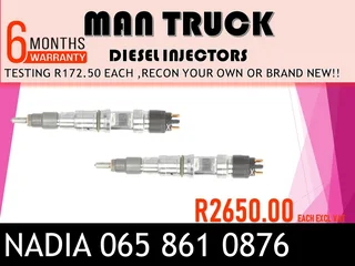 Man Truck Diesel Injectors For Sale Or To Recon The Same Day