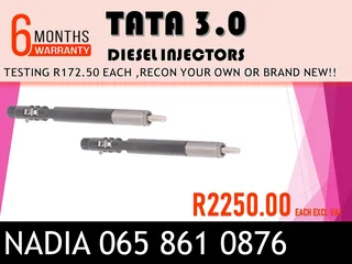 Tata 3.0 Diesel Injectors For Sale Or To Recon The Same Day