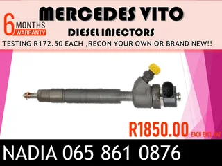 Mercedes Benz Vito Diesel Injectors For Sale Or To Recon The Same Day