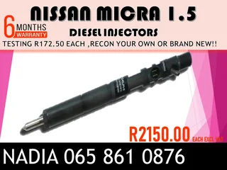 Nissan Micra 1.5 Diesel Injectors For Sale Or The Same Day Recon