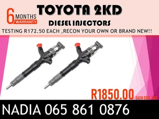 Toyota 2kd Diesel Injectors For Sale Or To Recon The Same Day