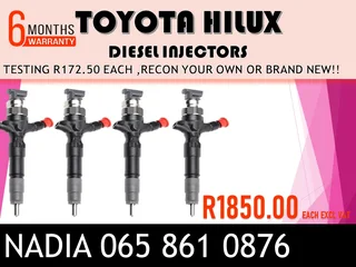 Toyota Hilux Diesel Injectors For Sale Or The Same Day Recon