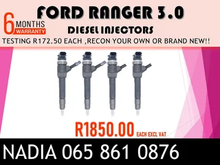 Ford Ranger 3,0 Diesel Injectors For Sale Or The Same Day Recon