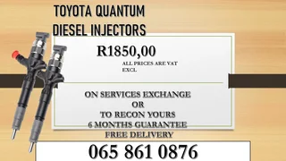Toyota Quantum Diesel Injectors For Sale