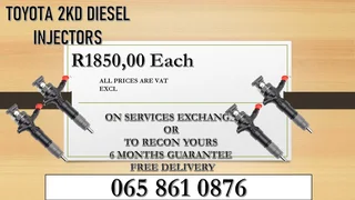 Toyota 2kd Diesel Injectors For Sale