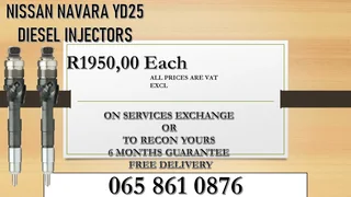 Nissan Navara Yd25 Diesel Injectors For Sale
