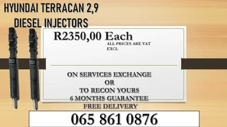 Hyundai Terrican 2.9 Diesel Injectors For Sale