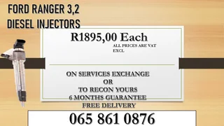Ford Ranger 3.2 Diesel Injectors For Sale
