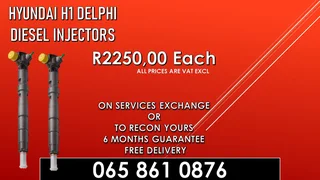 Hyundai H1 Diesel Injectors For Sale Or To Recon
