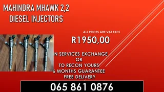 Mahindra Mhawk 2.2 Diesel Injectors For Sale Or Recon