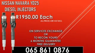 Nissan Navara Yd25 Diesel Injectors For Sale Or Recon