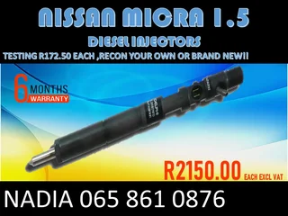 Nissan Micra 1.5 Diesel Injectors For Sale