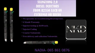 Ssangyong 2.0 Diesel Injectors For Sale With Test Reports